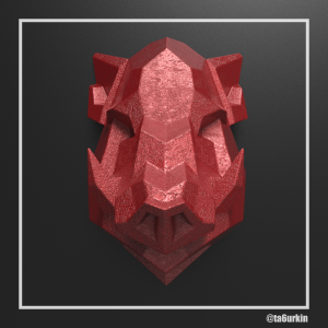 Home 1102 Sheet Metal Template Boar Head Project (dxf, PDF)