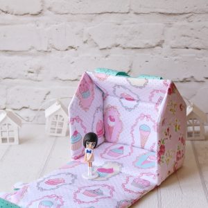 uniqe gift for toddler girl fabric doll house bag