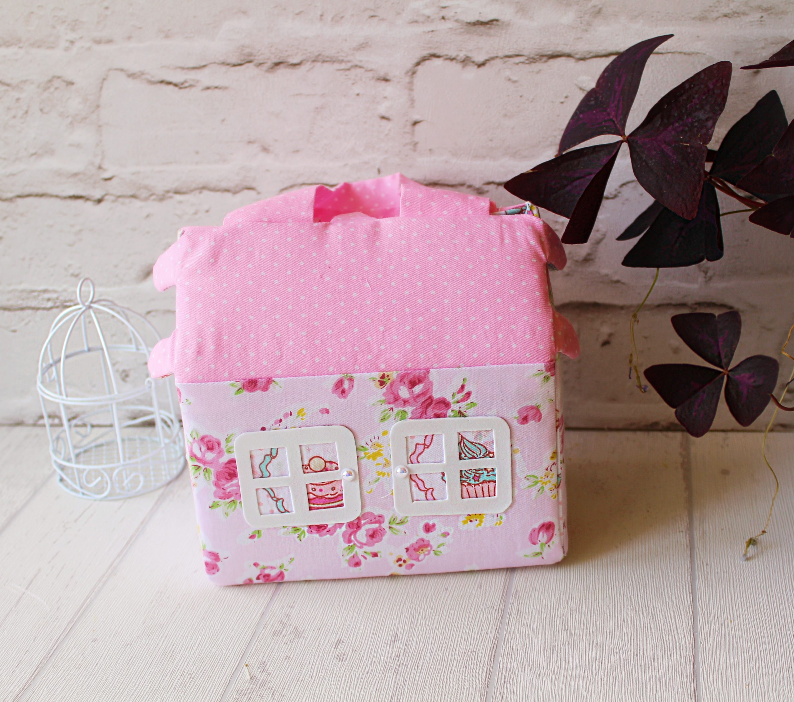 fabric doll house bag cute gift for toddler girl