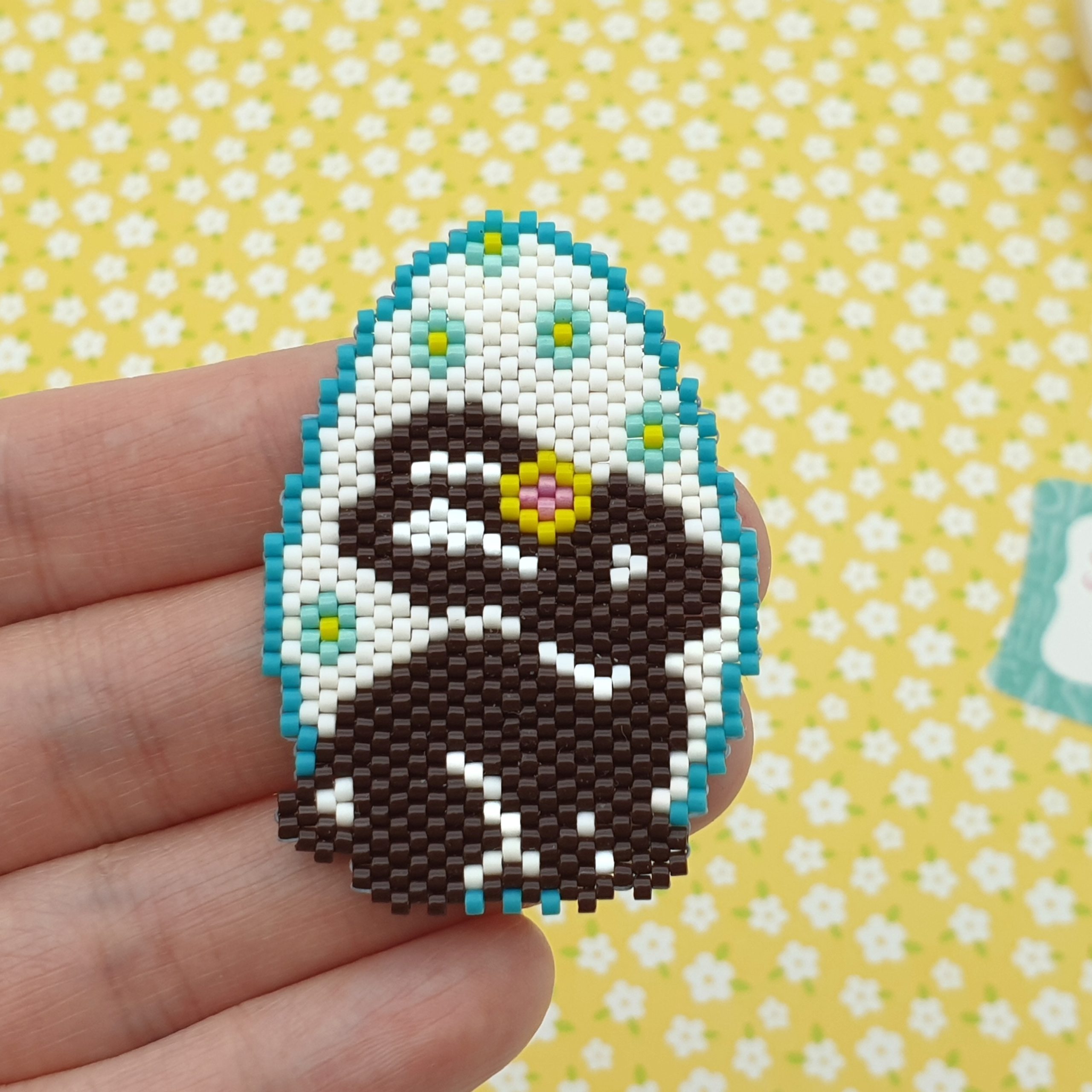 EASTER RABBIT Brick Stitch bead pattern #39 1 Brick Stitch bead pattern EASTER RABBIT, Miyuki delica beads Busy buzzy beads