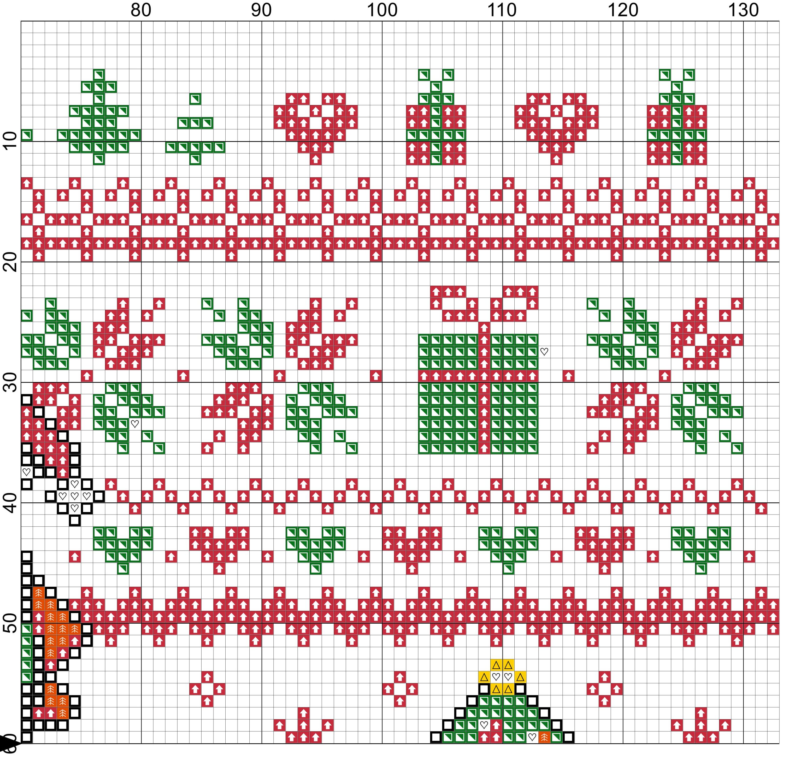 Christmas Yoshi cross stitch pattern PDF