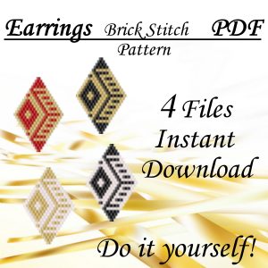Handmade Marketplace 560 Brick stitch earrings pattern