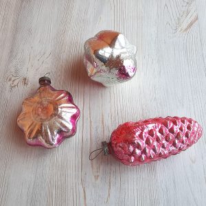old soviet christmas ornaments hard glass
