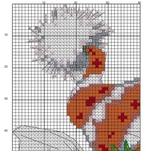 Christmas angel cross stitch pattern