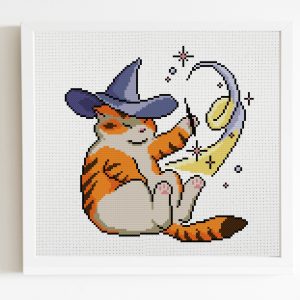 Magic cat cross stitch pattern PDF