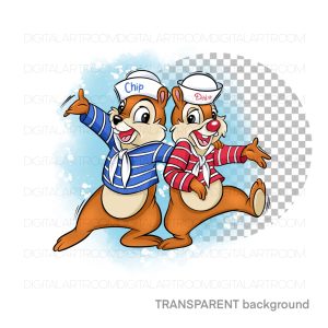 Chip and Dale Digital clipart Sublimation Art