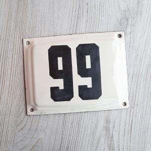 99 address vintage number sign 66