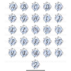 Botanical Alphabet Floral Alphabet Png clipart