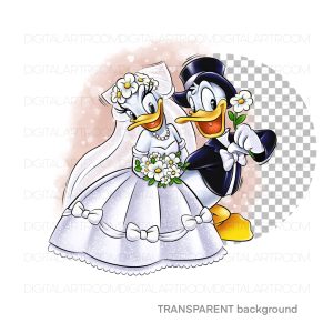 Donald Duck and Daisy wedding Sublimation design