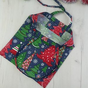 Christmas tote bag, custom tote bag aesthetic, winter eco bag, reusable grocery bag, gift bag, mini tote handbag