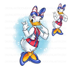 Daisy Duck Print Template Png illustration