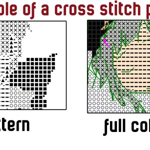 Hellsing Alucard Integra Anime Cross Stitch PDF Pattern