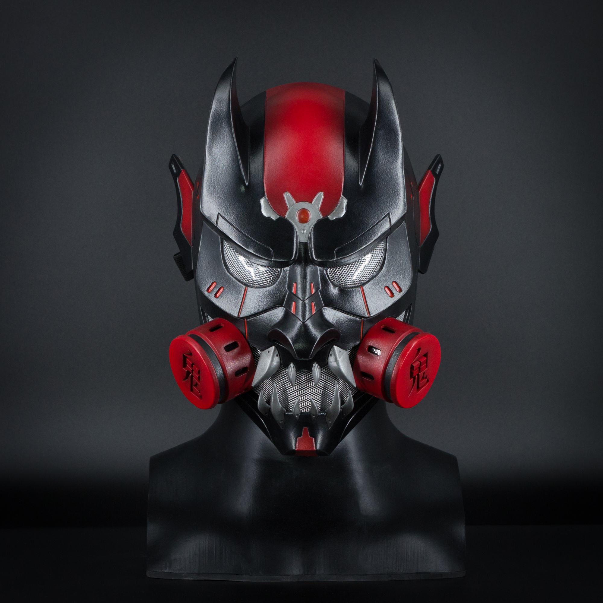 Maschera Cyberpunk Oni Maschera Cyber Oni Maschera Menpo Dente d