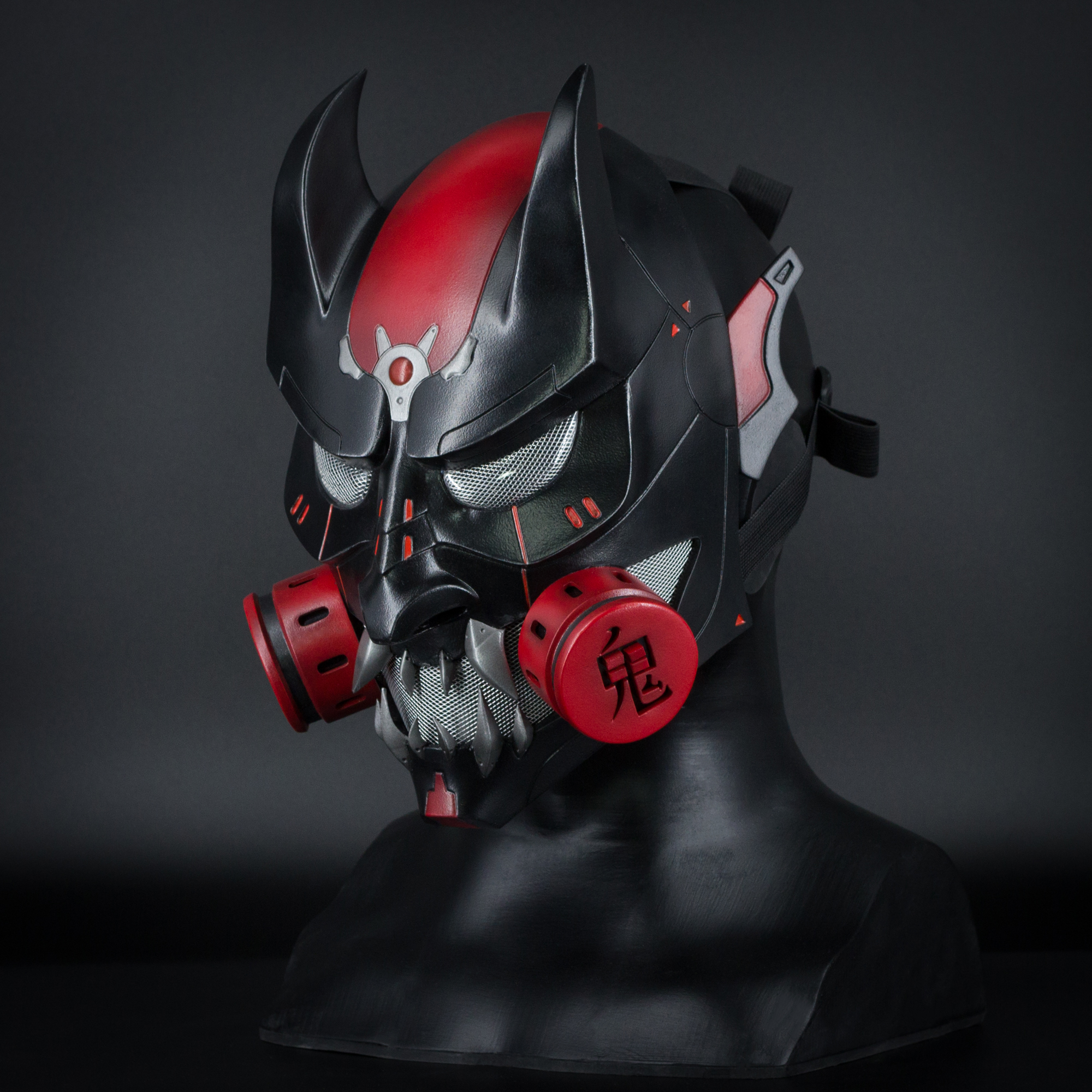 Custom design Cyberpunk Demon Oni mask - Crealandia