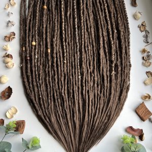 Brown dreadlocks extensions, boho dreads brown