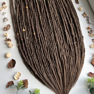 Brown dreadlocks extensions, boho dreads brown