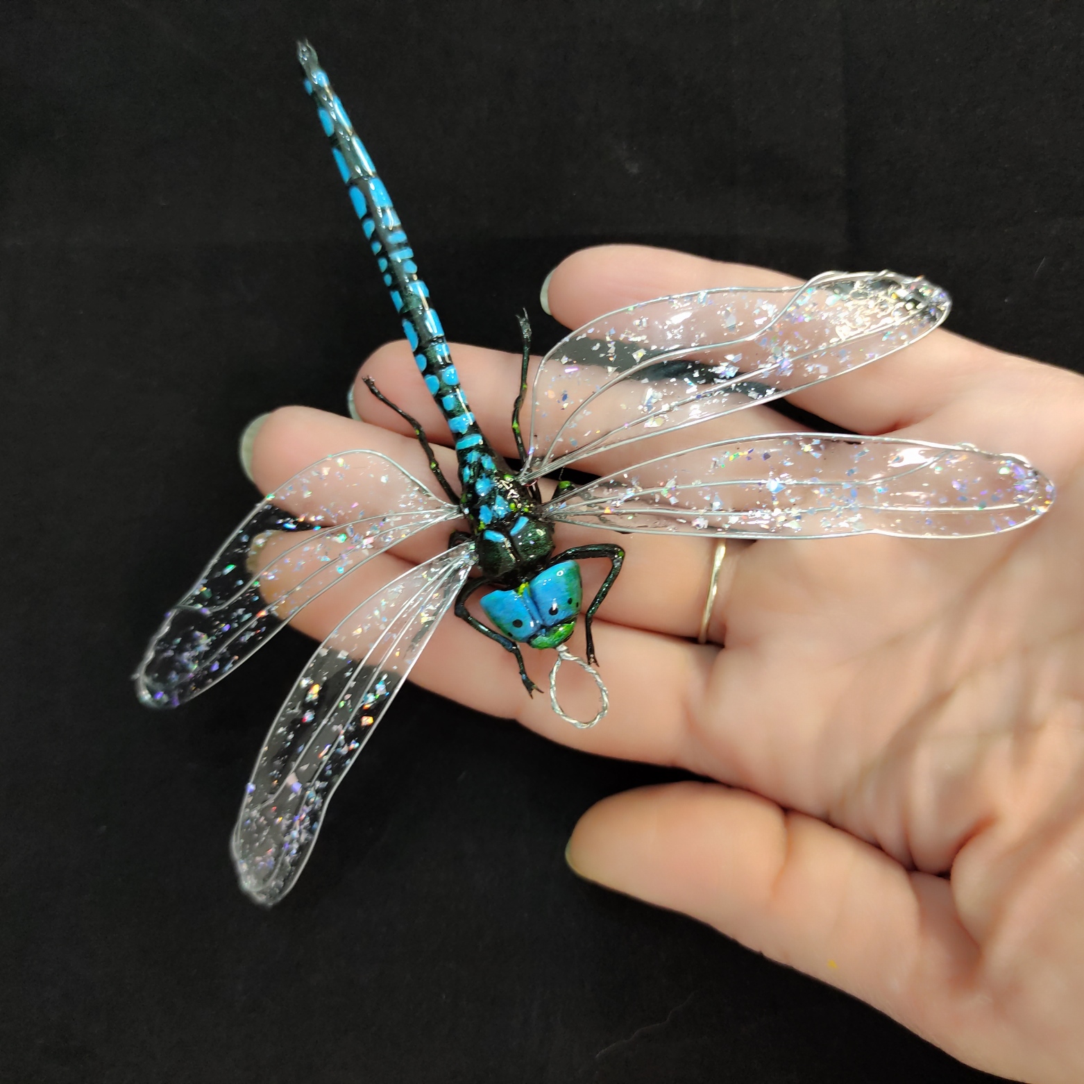 Luxury Resin Butterfly Resin Dragonfly Pendant Creative - Temu