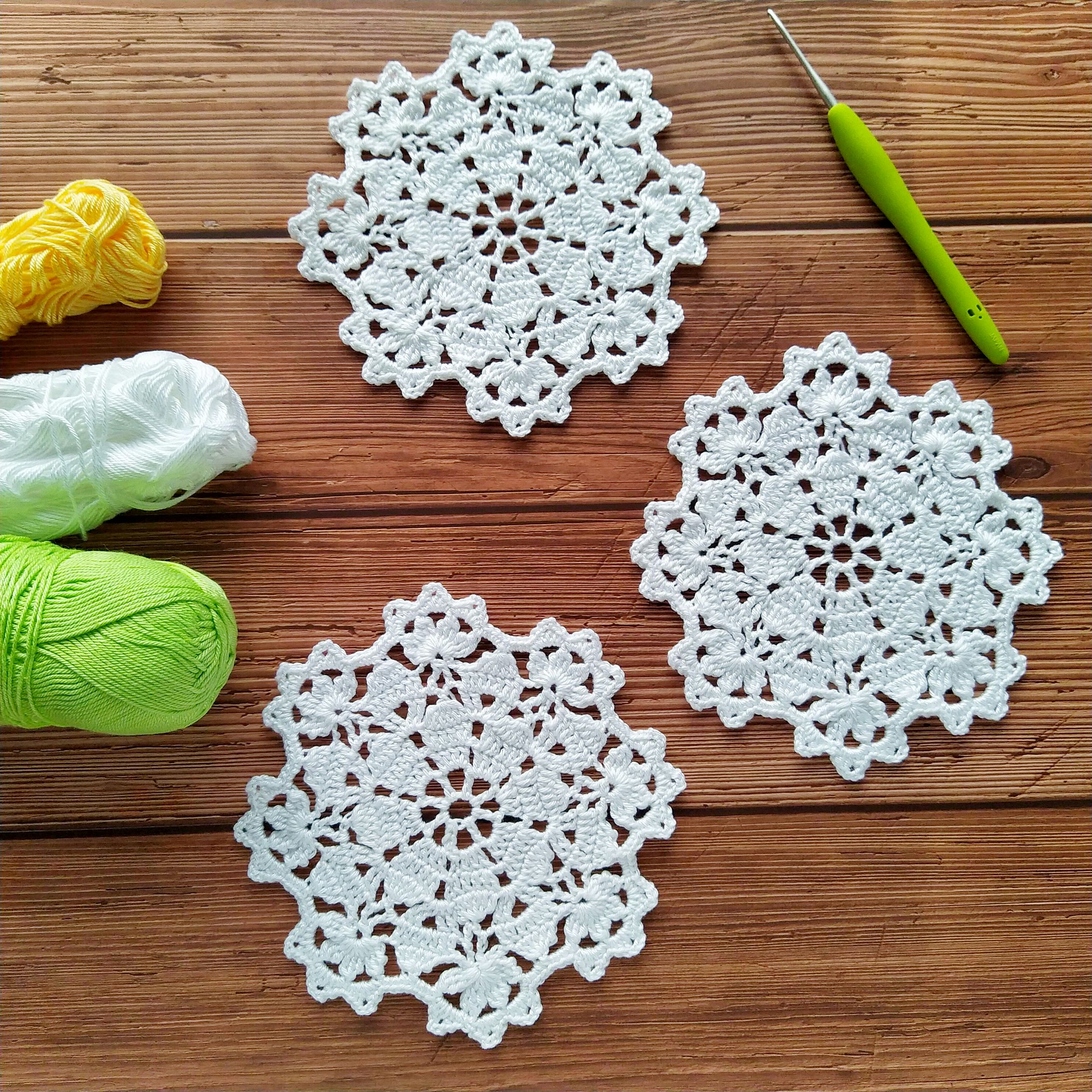 Easy Crochet Coasters  Free Crochet Coaster Pattern for Beginners