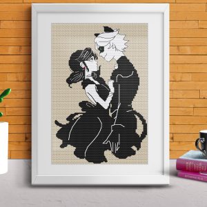 anime cross stitch pattern lady bag