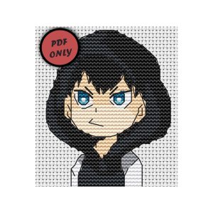 mini anime cross stitch pattern kageyama