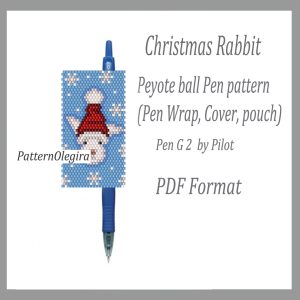 Pen Cover Pattern for Pilot G2 Pens cardinal No. 2 redbird / Pdf ENGLISH /  Pattern for Pen Wrap Pen Cover Pattern 