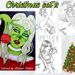 Christmas set 2 – set of 4 coloring pages