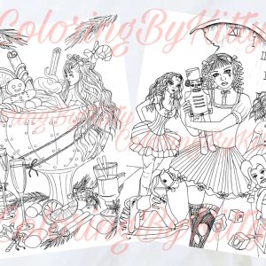 Christmas set 1 – set of 4 coloring pages