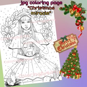 Set of 3 Christmas coloring pages for the contest