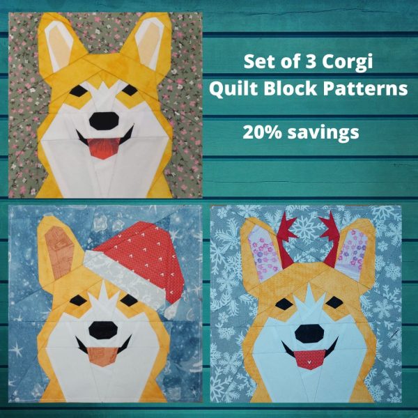 Set of 3 Corgi Quilt