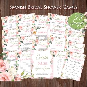 Despedida de Soltera Juegos Floral Spanish Bridal Shower Games