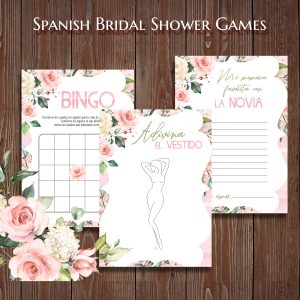 Despedida de Soltera Juegos Floral Spanish Bridal Shower Games