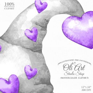 Watercolor Valentine’s Gnome PNG clipart, love clipart, Heart