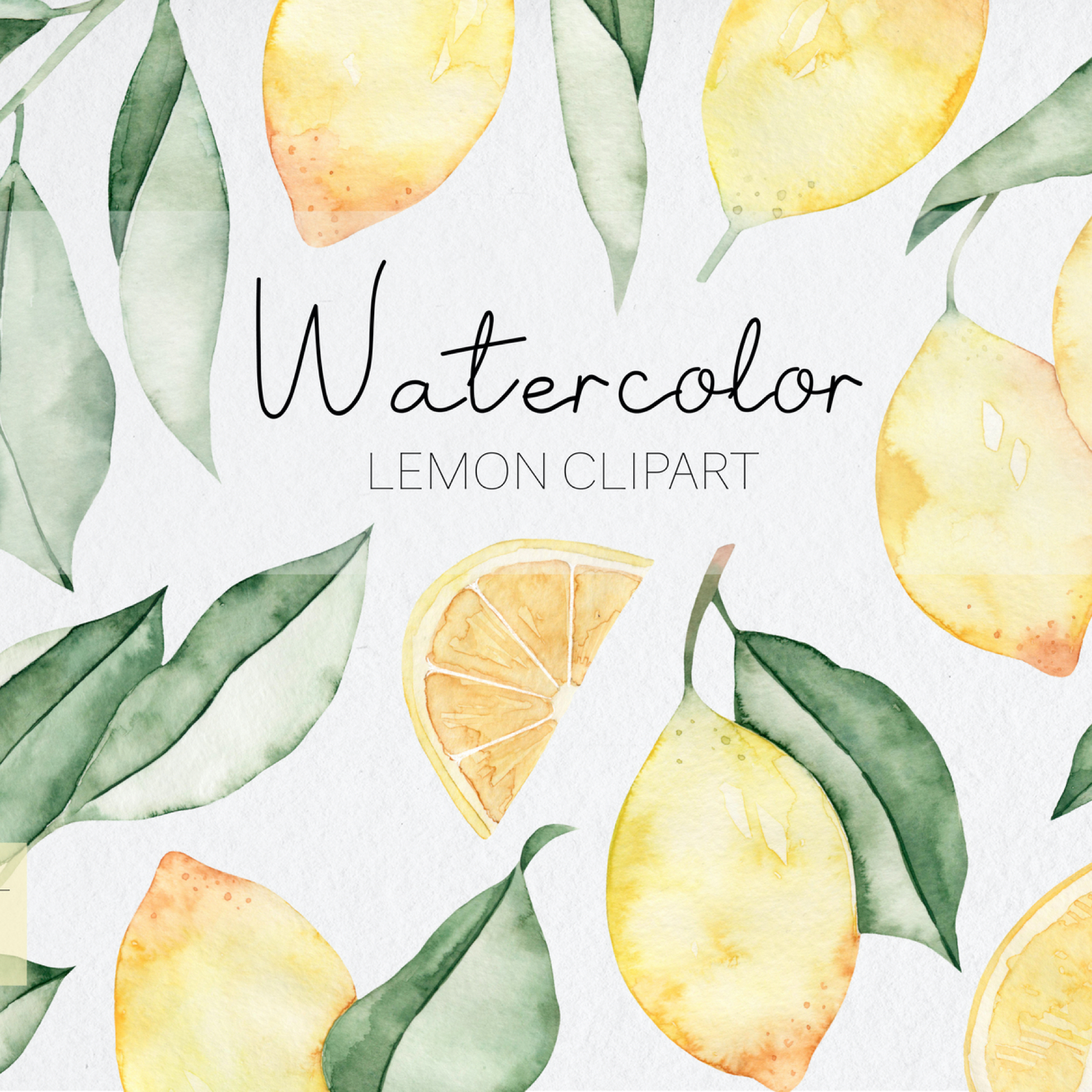 Watercolor Lemon Clipart