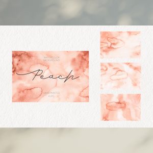 Home 1148 Watercolor Abstract Peach Background / Watercolor Stain / Watercolor Digital Paper / Texture Blush / Hand Painted