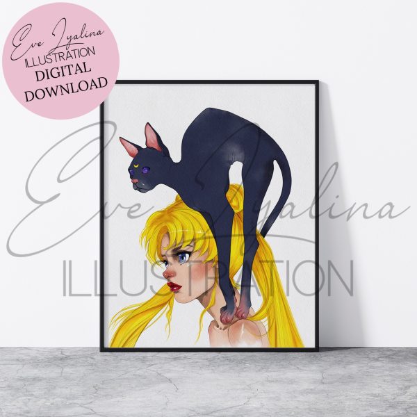 Sailor Moon - inspired illustration