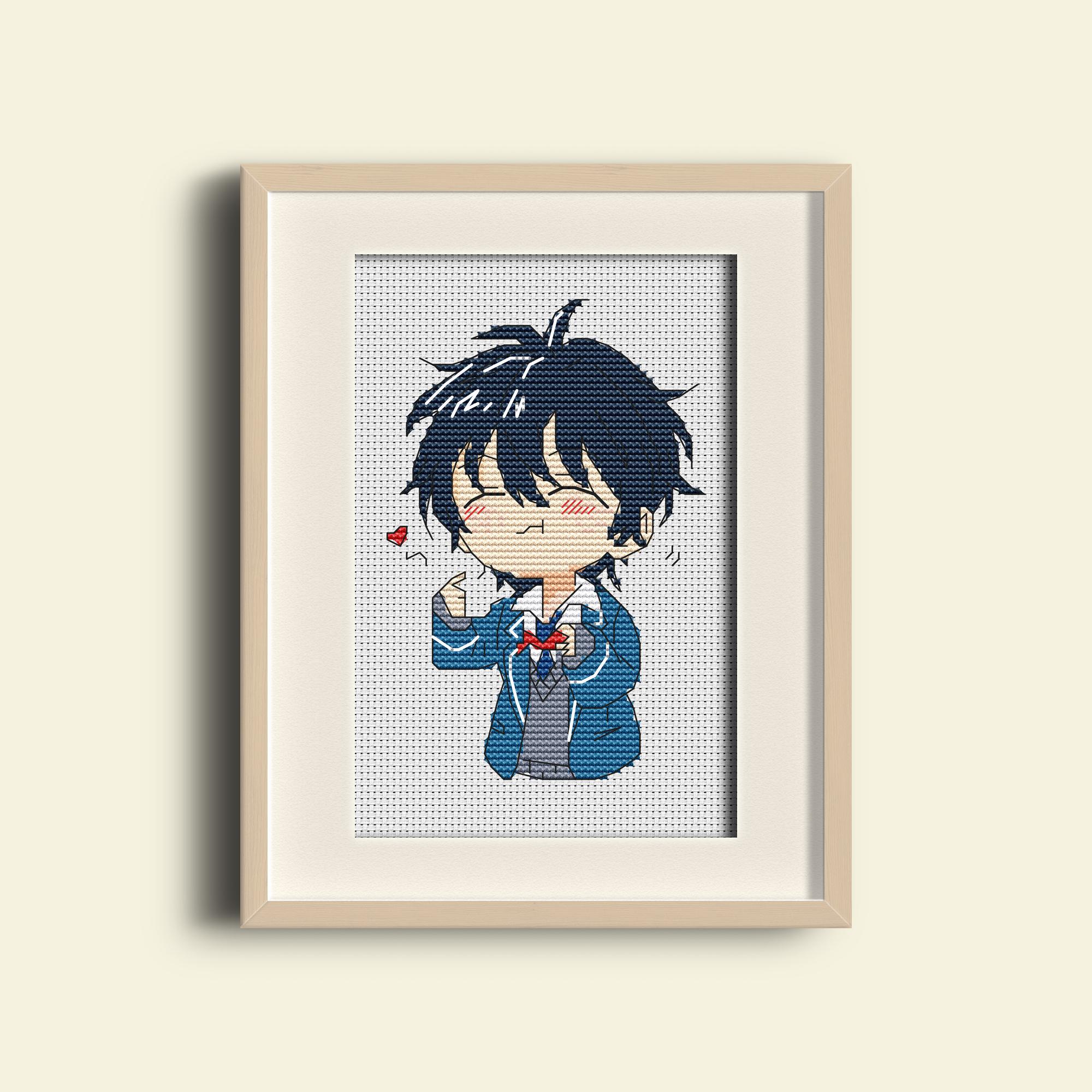 Smug PDF Cross Stitch Pattern Anime Cross Stitch Japanese 