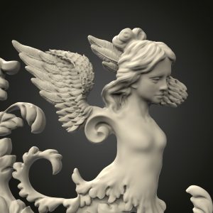 3D Model STL CNC Router file 3dprintable Girl Bas-relief