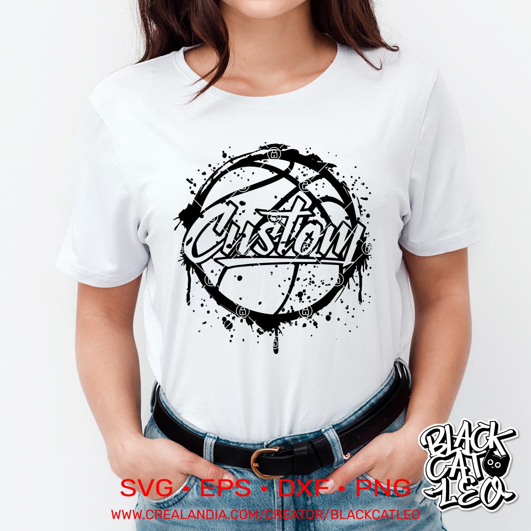 Grunge basketball T-shirt design by seniors-templates