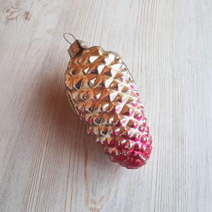 big cone glass russian christmas ornament vintage