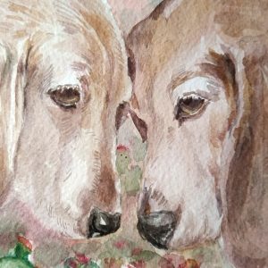 Two dog profiles