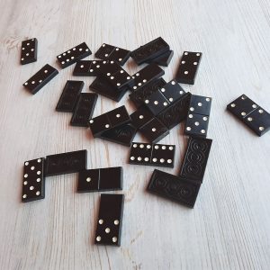 vintage russian dominoes black