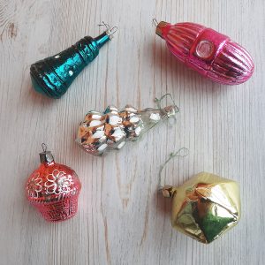 vintage glass christmas ornaments ussr