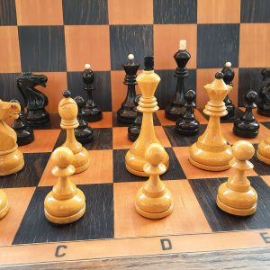 Soviet weighted chess pieces Grandmaster – old vintage big Russian tournamemt chessmen