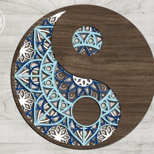 MANDALA YIN YANG Cut Template