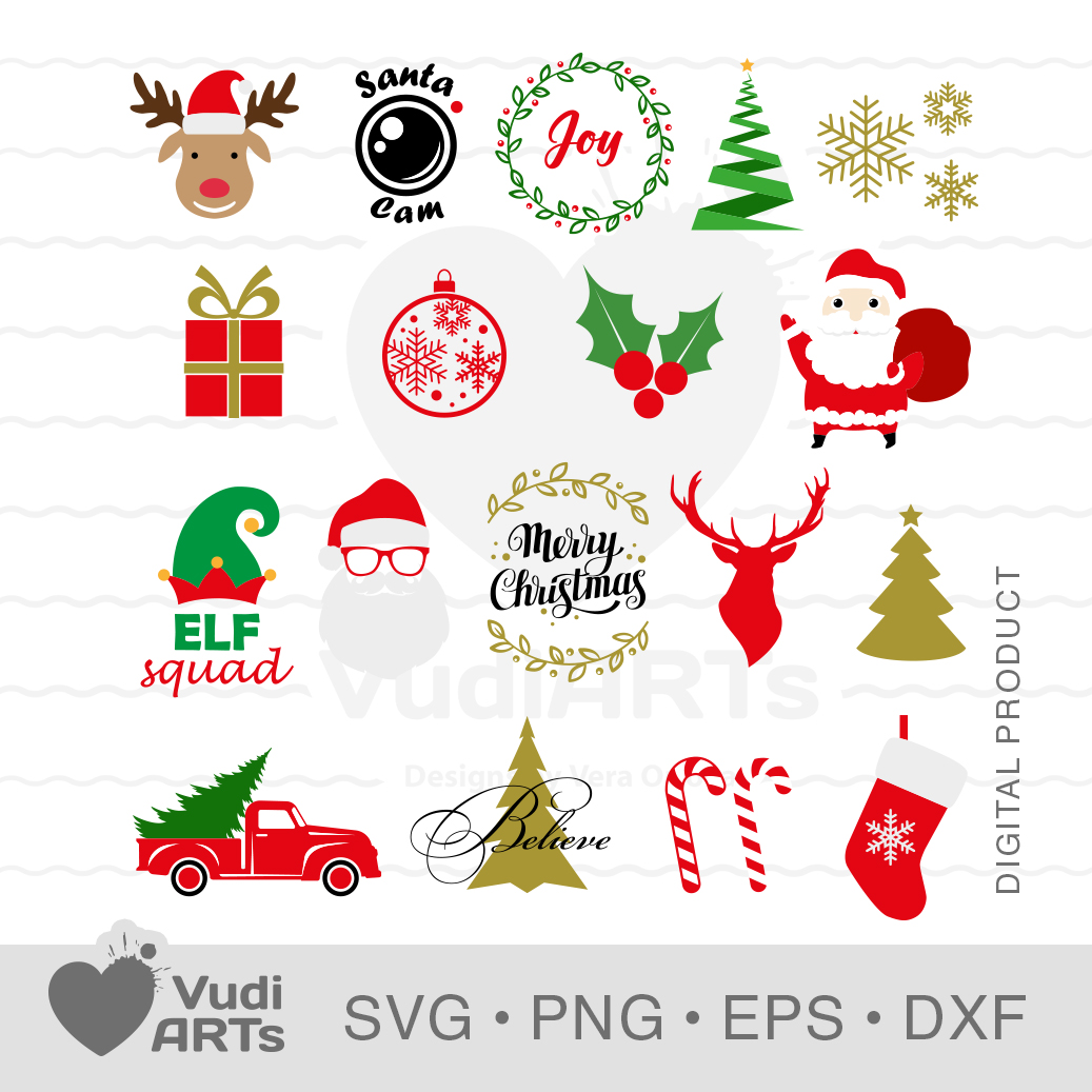 Christmas Ornament Bundle SVG File, Laser Cut File