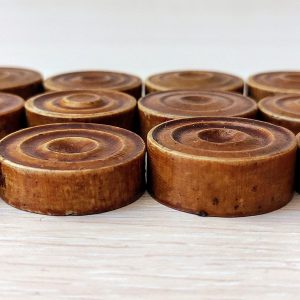 Soviet Antique Wooden Checkers set. Russian wooden Checkers