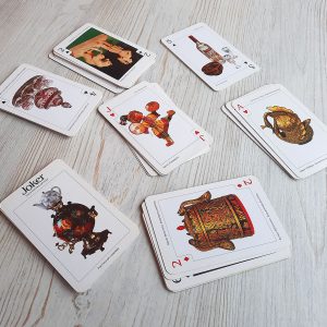 Russian folk art crafts themed poker playing cards 54 pieces deck vintage