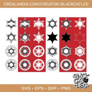 six point sheriffs star svg