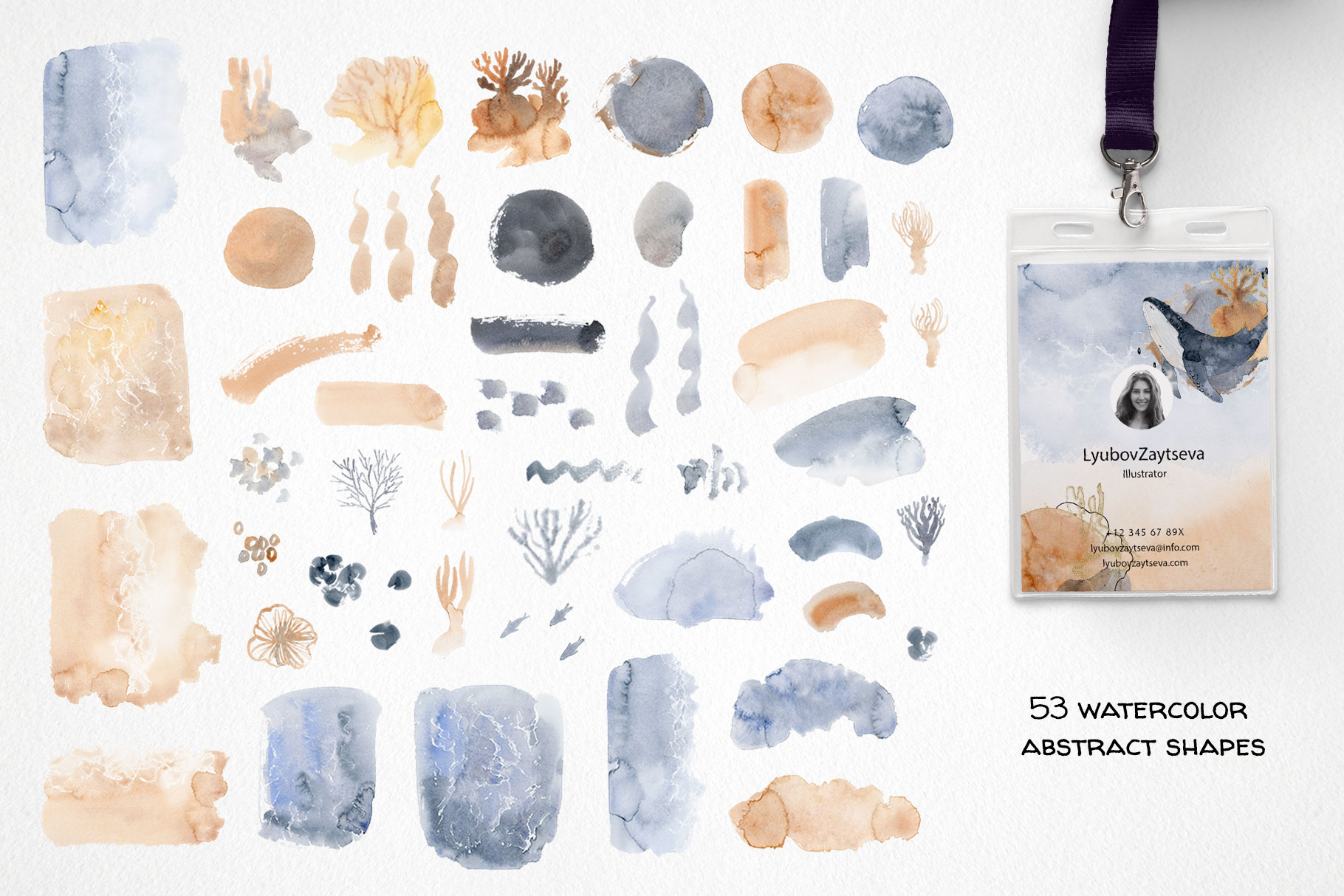 watercolor abstract ocean clipart, whale illustrations 20 watercolor abstract ocean clipart, whale illustrations - Image 20