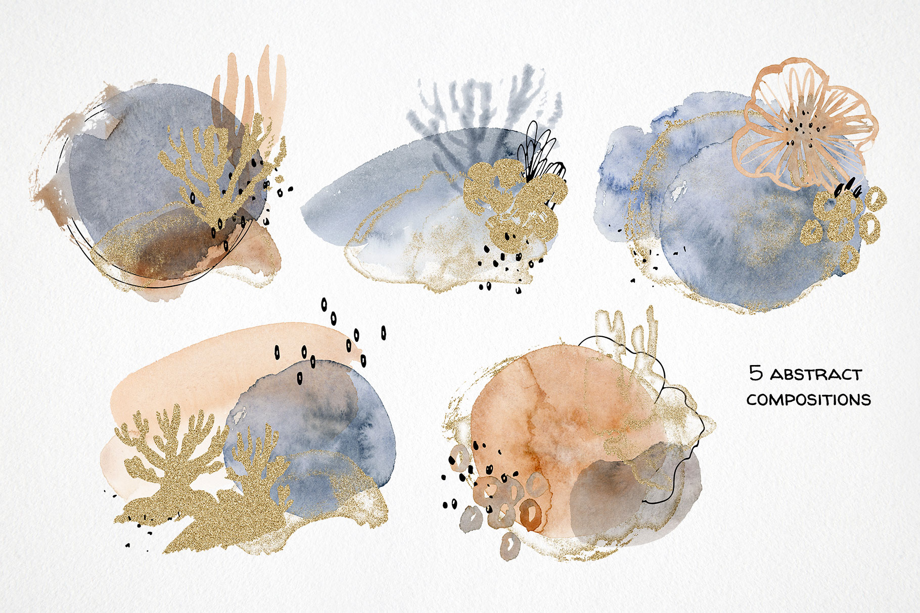 watercolor abstract ocean clipart, whale illustrations 5 watercolor abstract ocean clipart, whale illustrations - Image 5